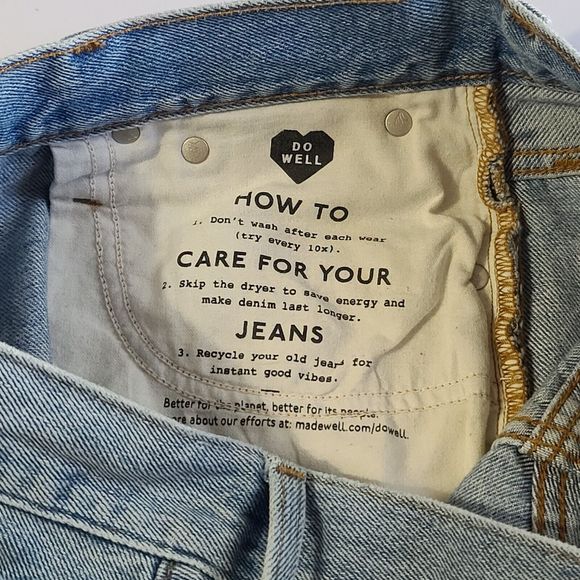 Madewell Mom Jean Short Women's Size 27 Cutoff Distressed Blue Denim - Picture 9 of 12